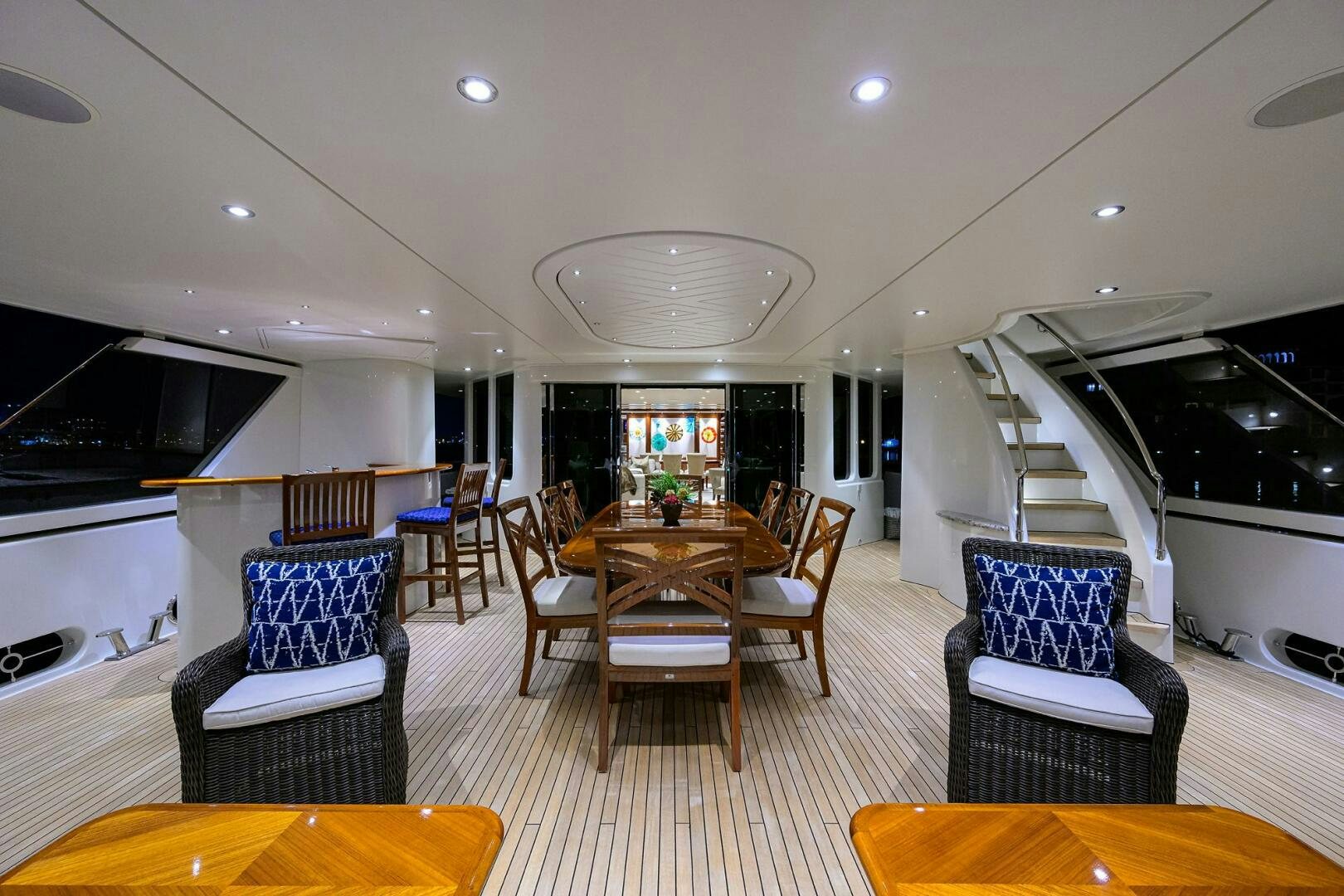 a large open floor plan living room aboard SARABETH Yacht for Sale