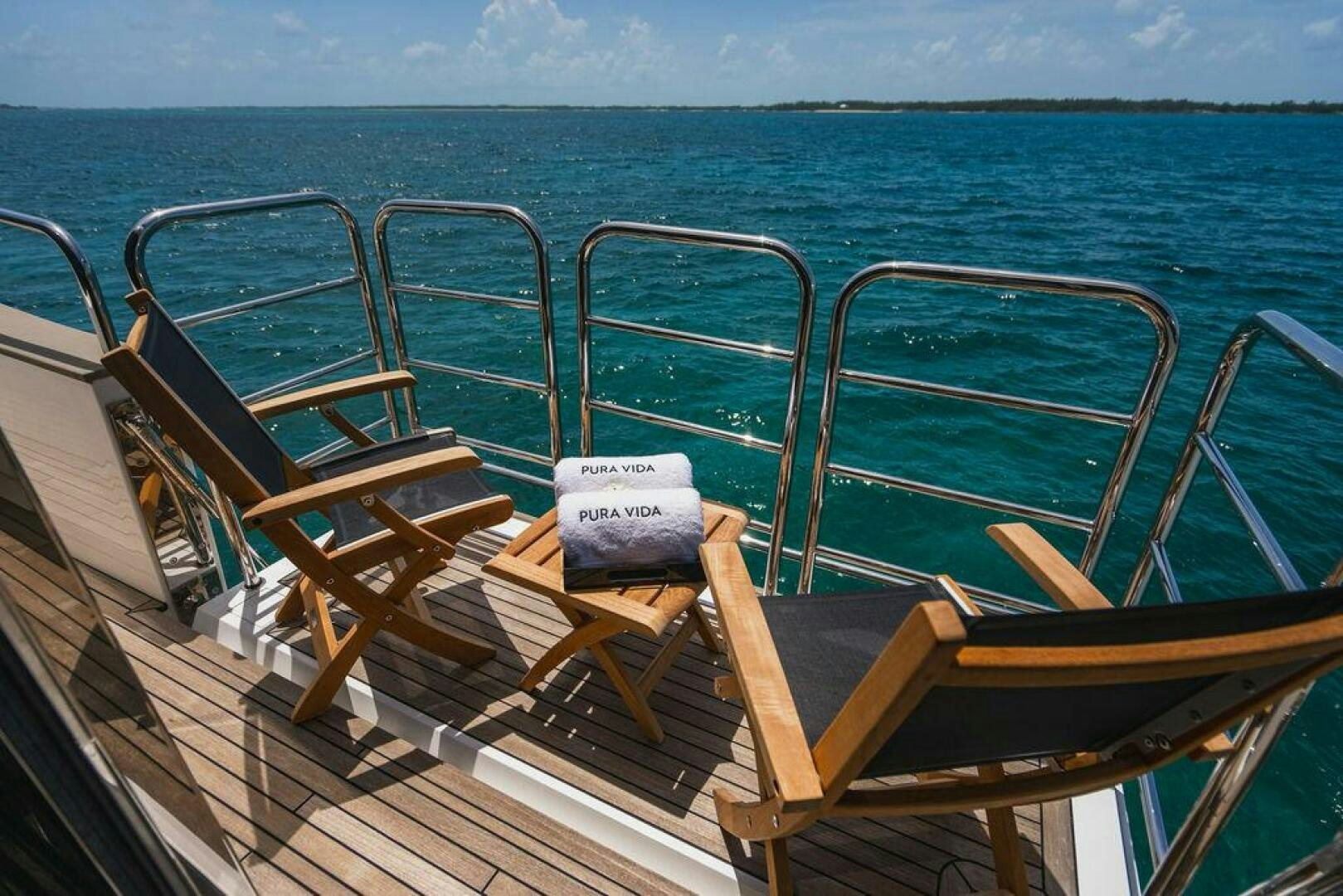 a boat on the water aboard PURA VIDA Yacht for Sale
