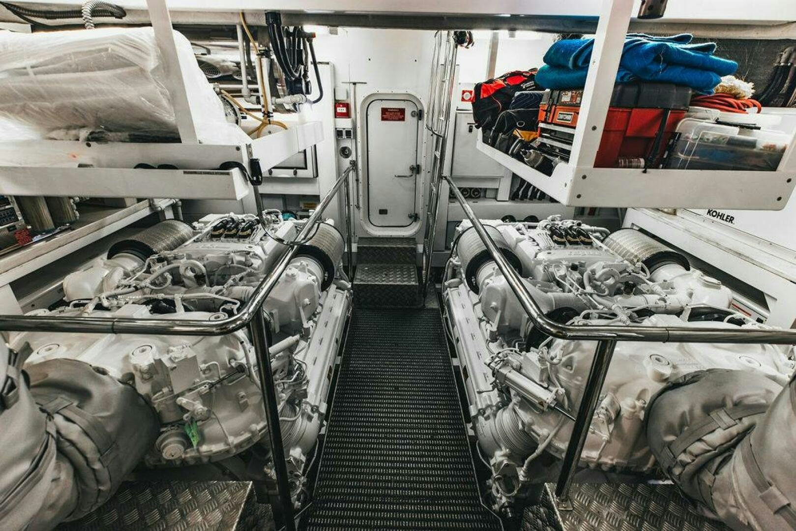 a large room with a large machine aboard PURA VIDA Yacht for Sale