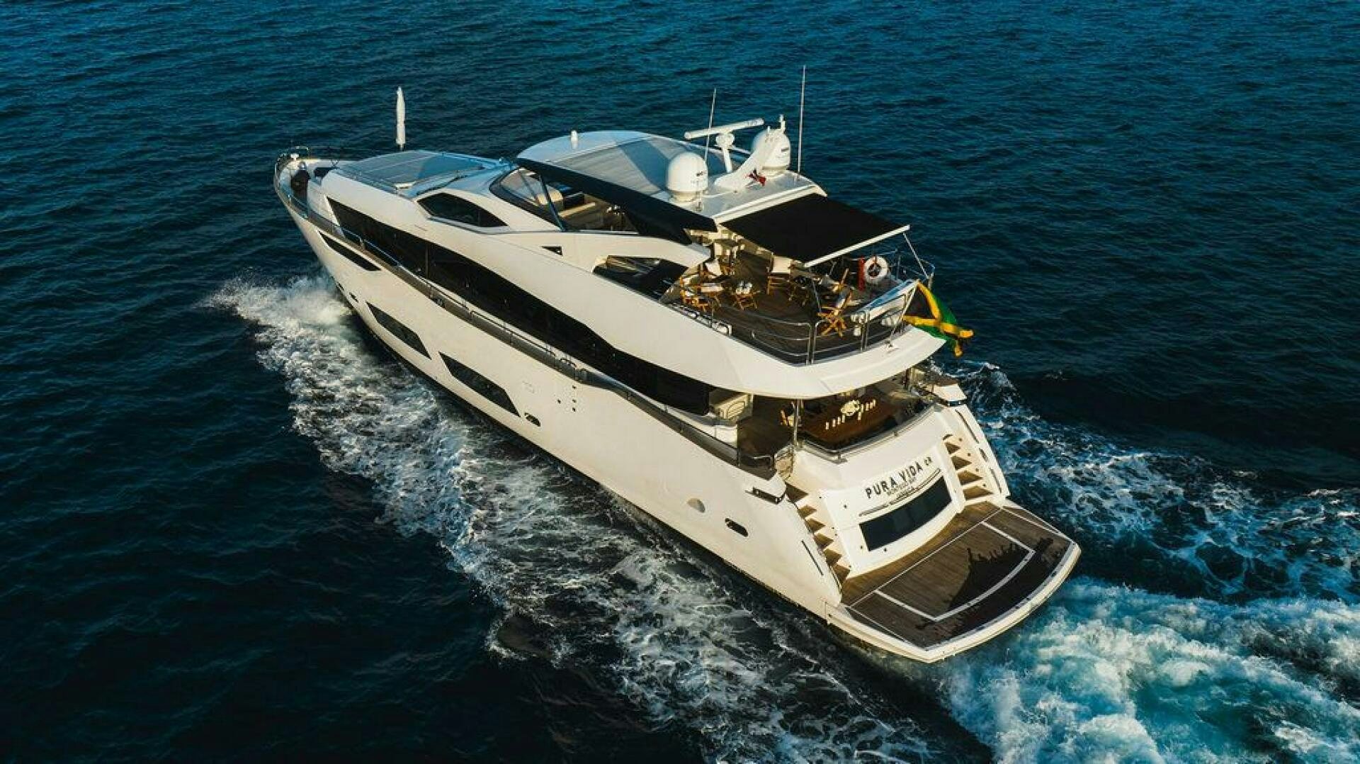 a boat on the water aboard PURA VIDA Yacht for Sale