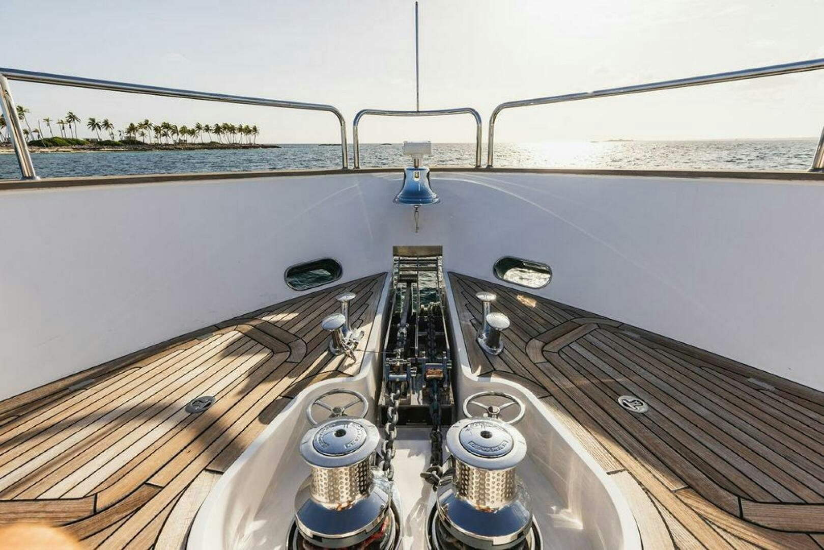 a close-up of a guitar aboard PURA VIDA Yacht for Sale