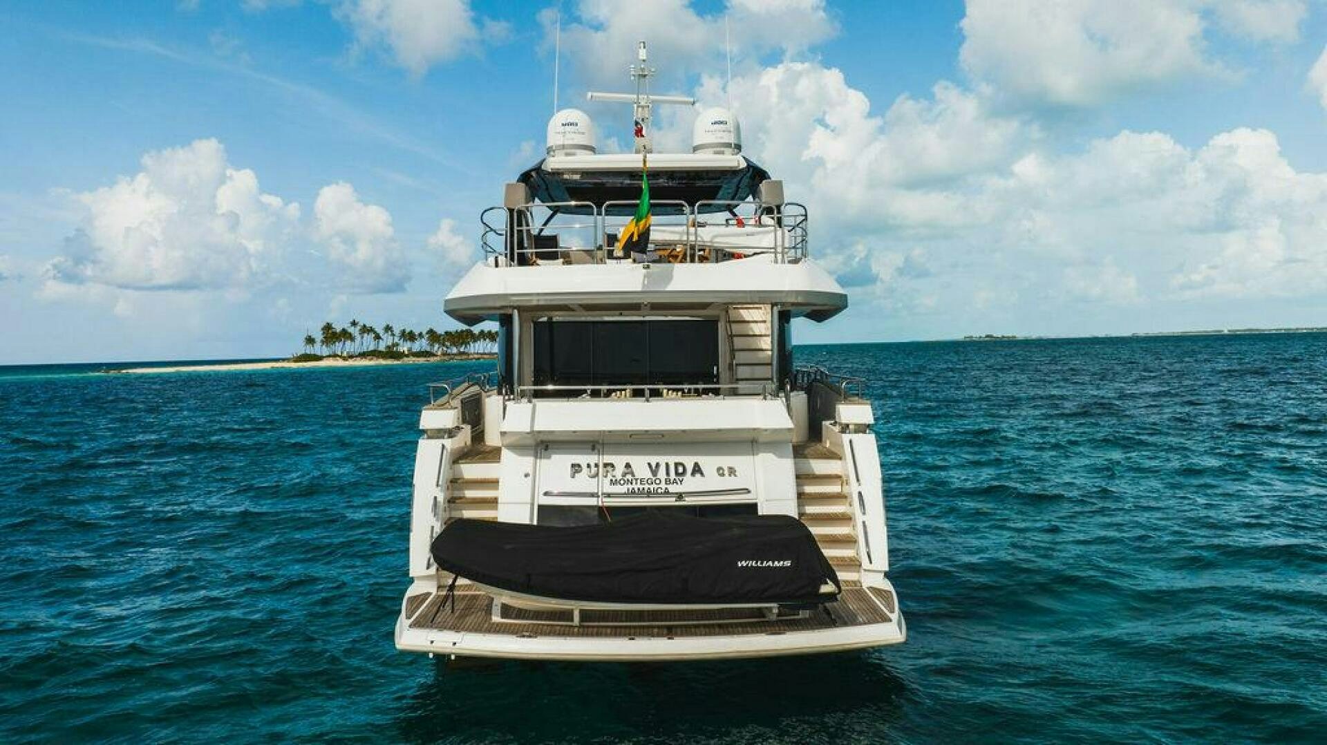 a boat in the water aboard PURA VIDA Yacht for Sale