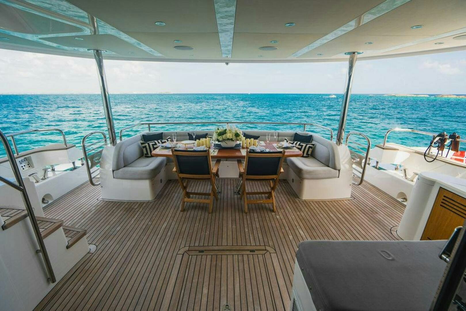 a boat on the water aboard PURA VIDA Yacht for Sale