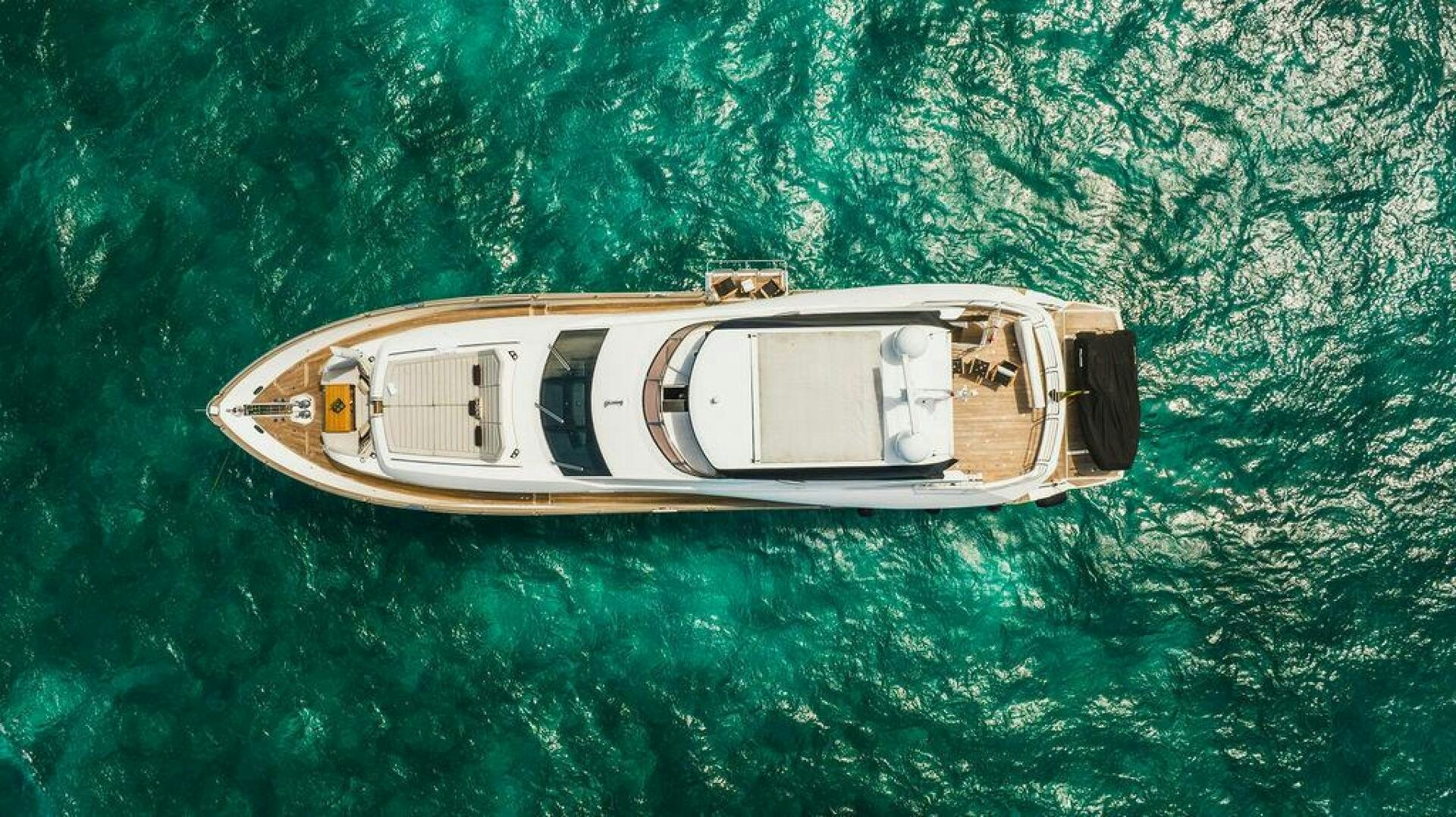 a boat in the water aboard PURA VIDA Yacht for Sale