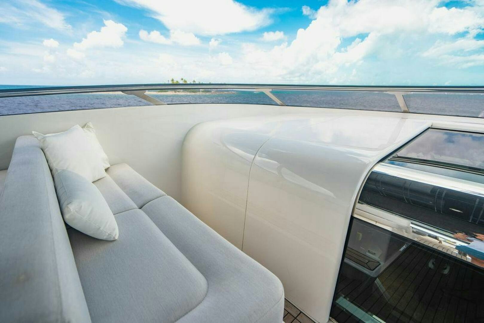 a car on the road aboard PURA VIDA Yacht for Sale