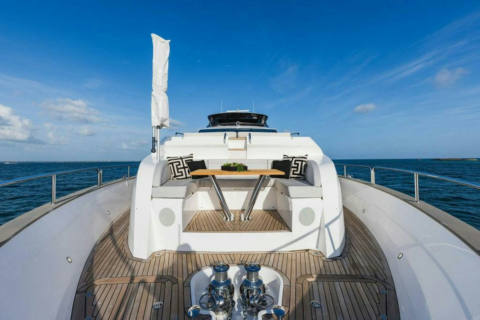 a boat on a body of water aboard PURA VIDA Yacht for Sale