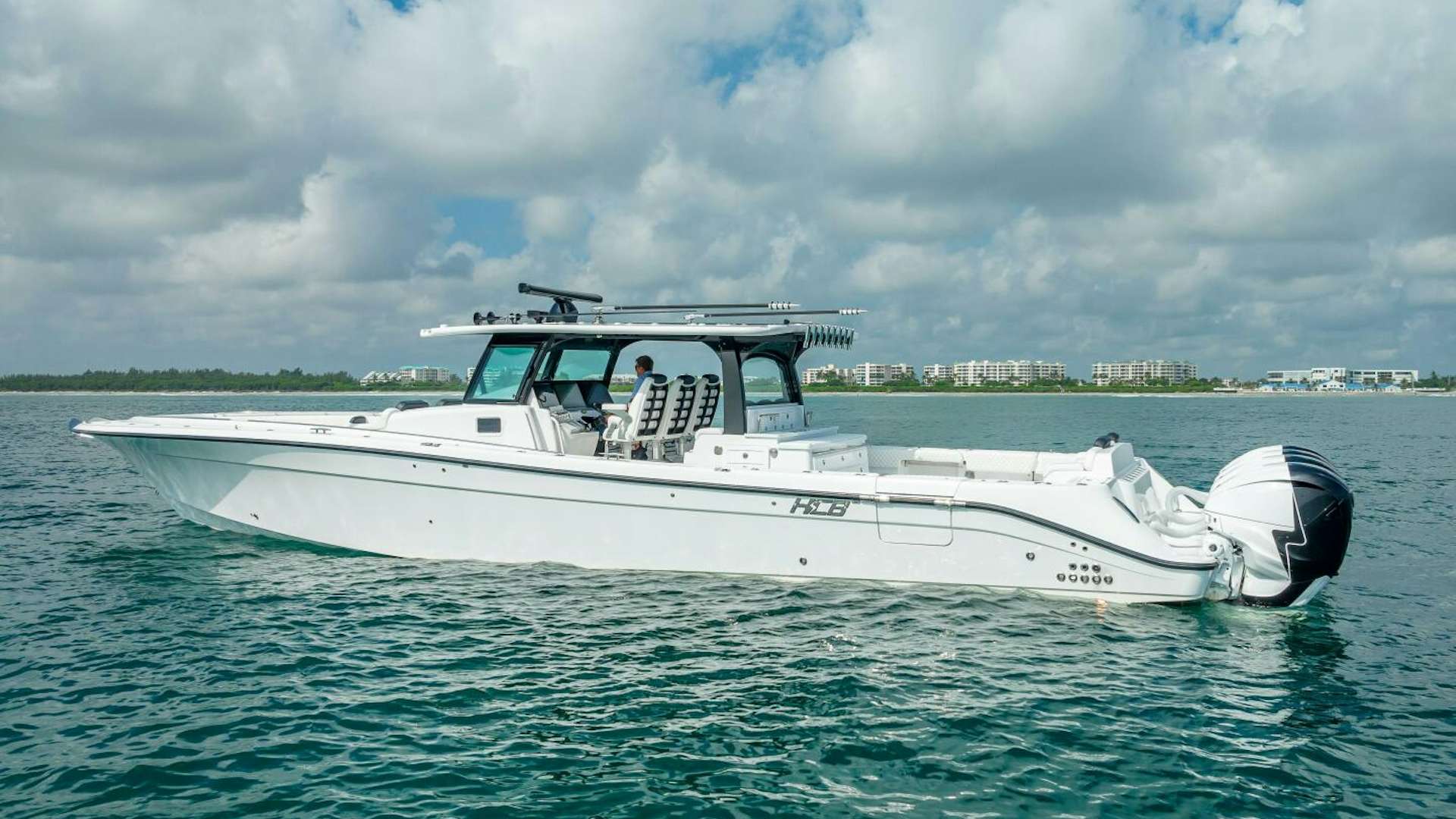 a boat in the water aboard 53' SUENOS Yacht for Sale