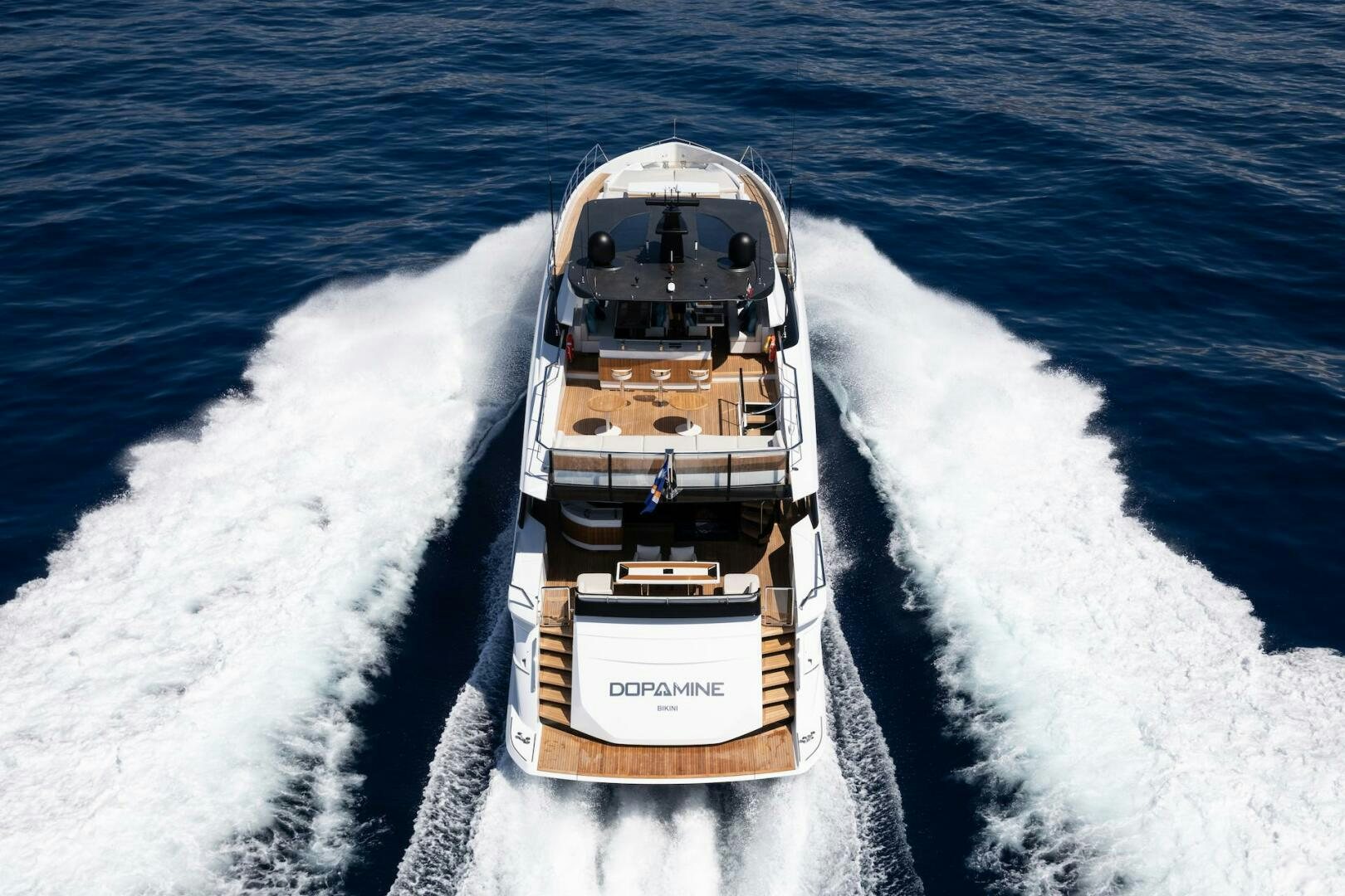 a space ship on the water aboard ARTEMIS Yacht for Sale