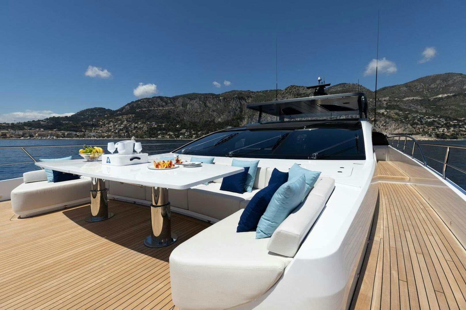 a boat on a deck aboard ARTEMIS Yacht for Sale