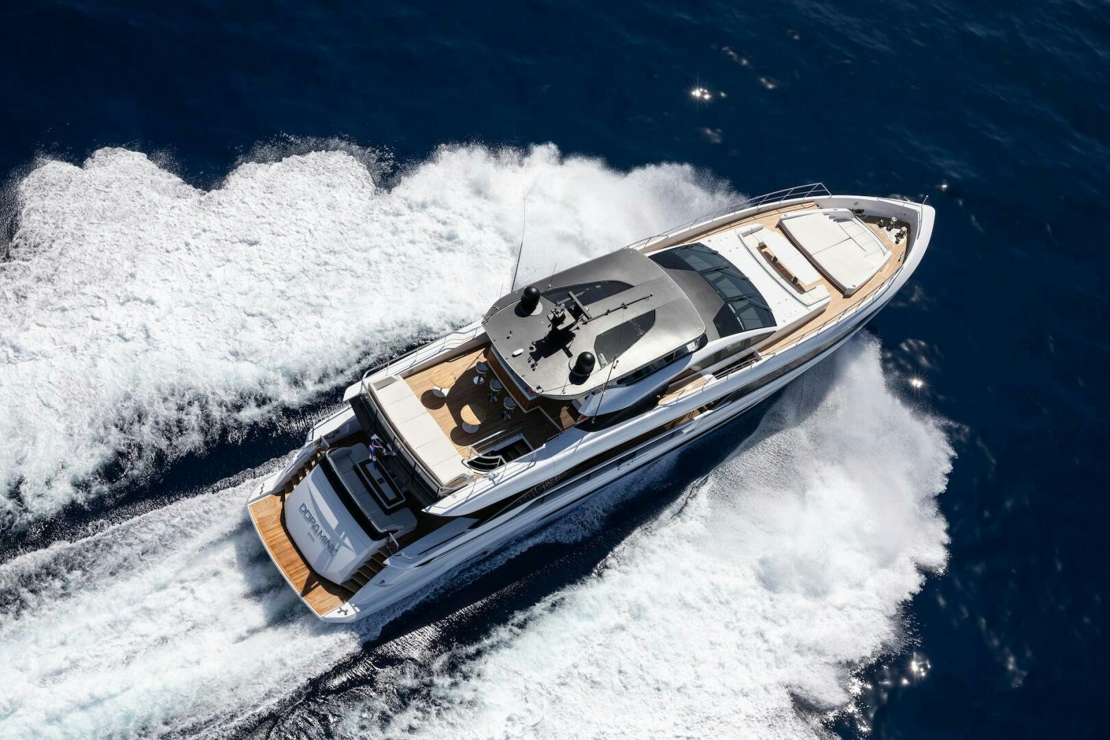 a space ship in the clouds aboard ARTEMIS Yacht for Sale