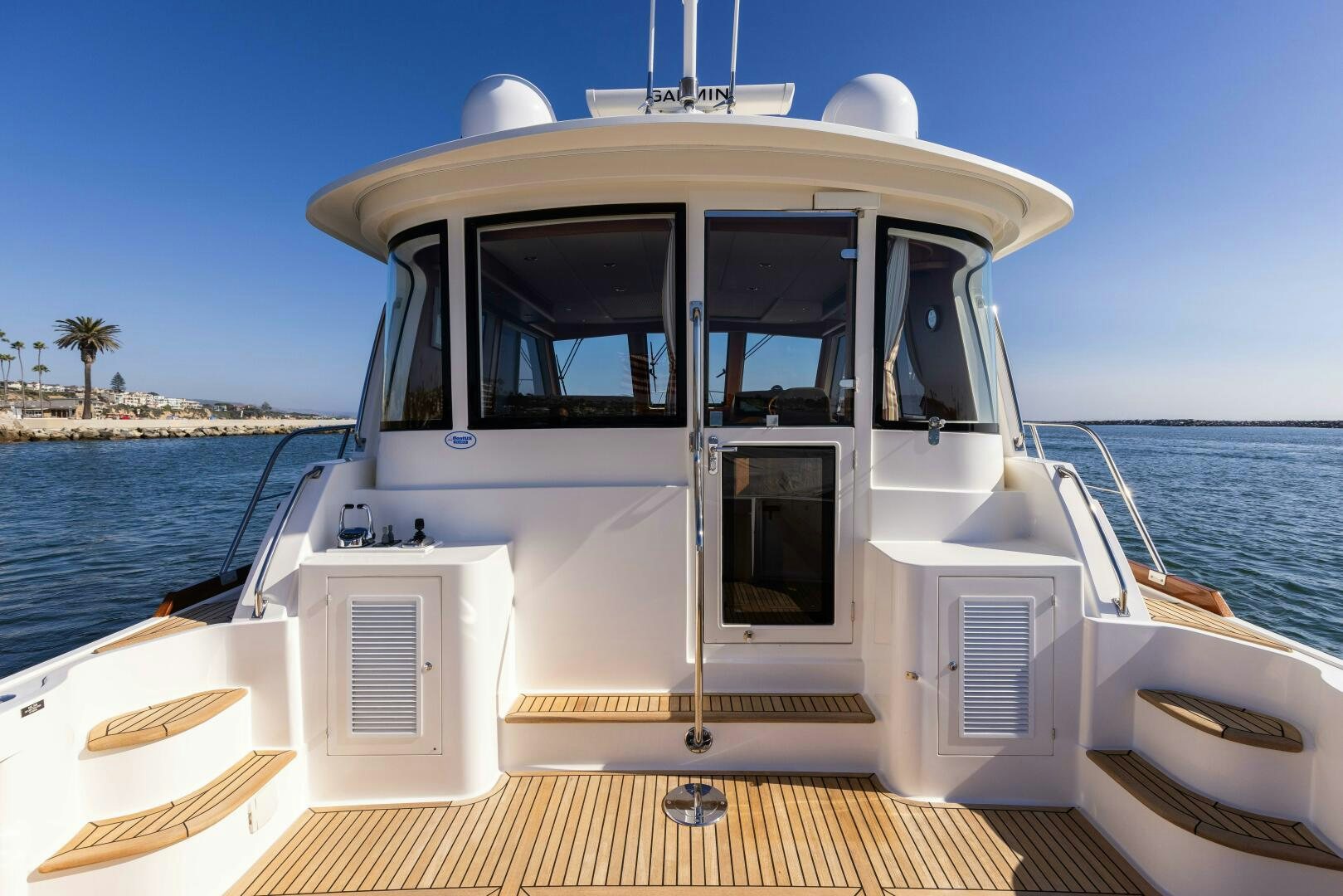 a boat on the water aboard FINALLY US Yacht for Sale