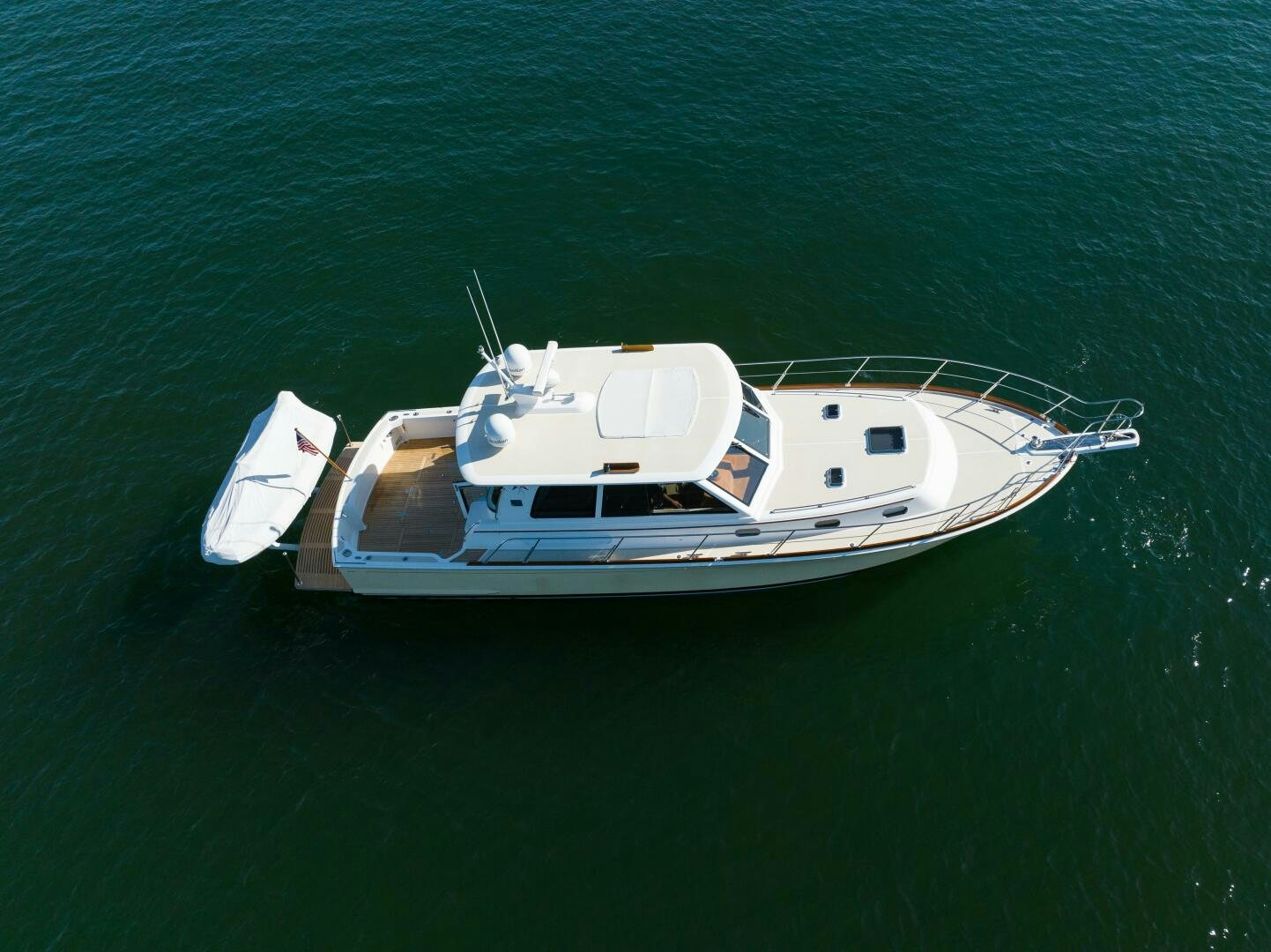 a boat in the water aboard FINALLY US Yacht for Sale