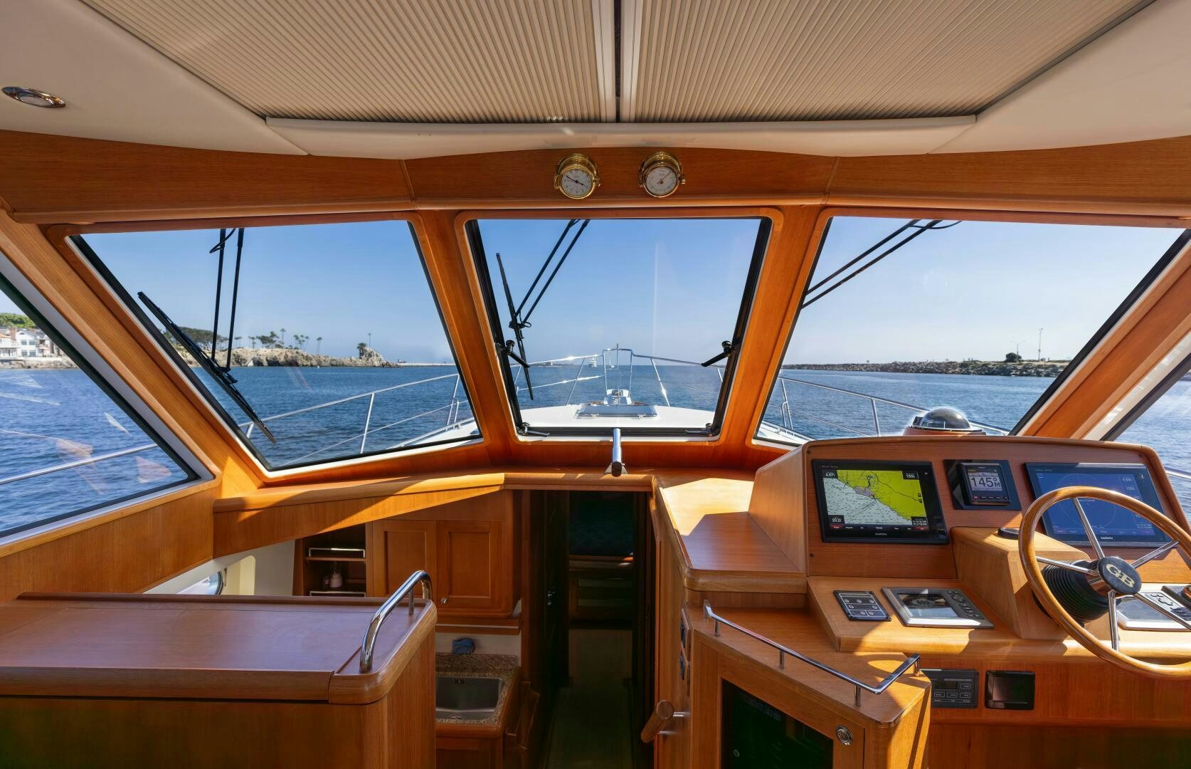 inside of a bus aboard FINALLY US Yacht for Sale