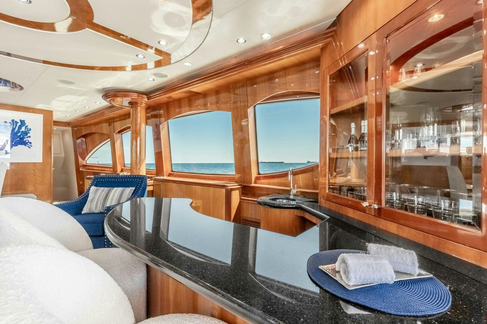inside of a boat aboard PIRATE RADIO Yacht for Sale