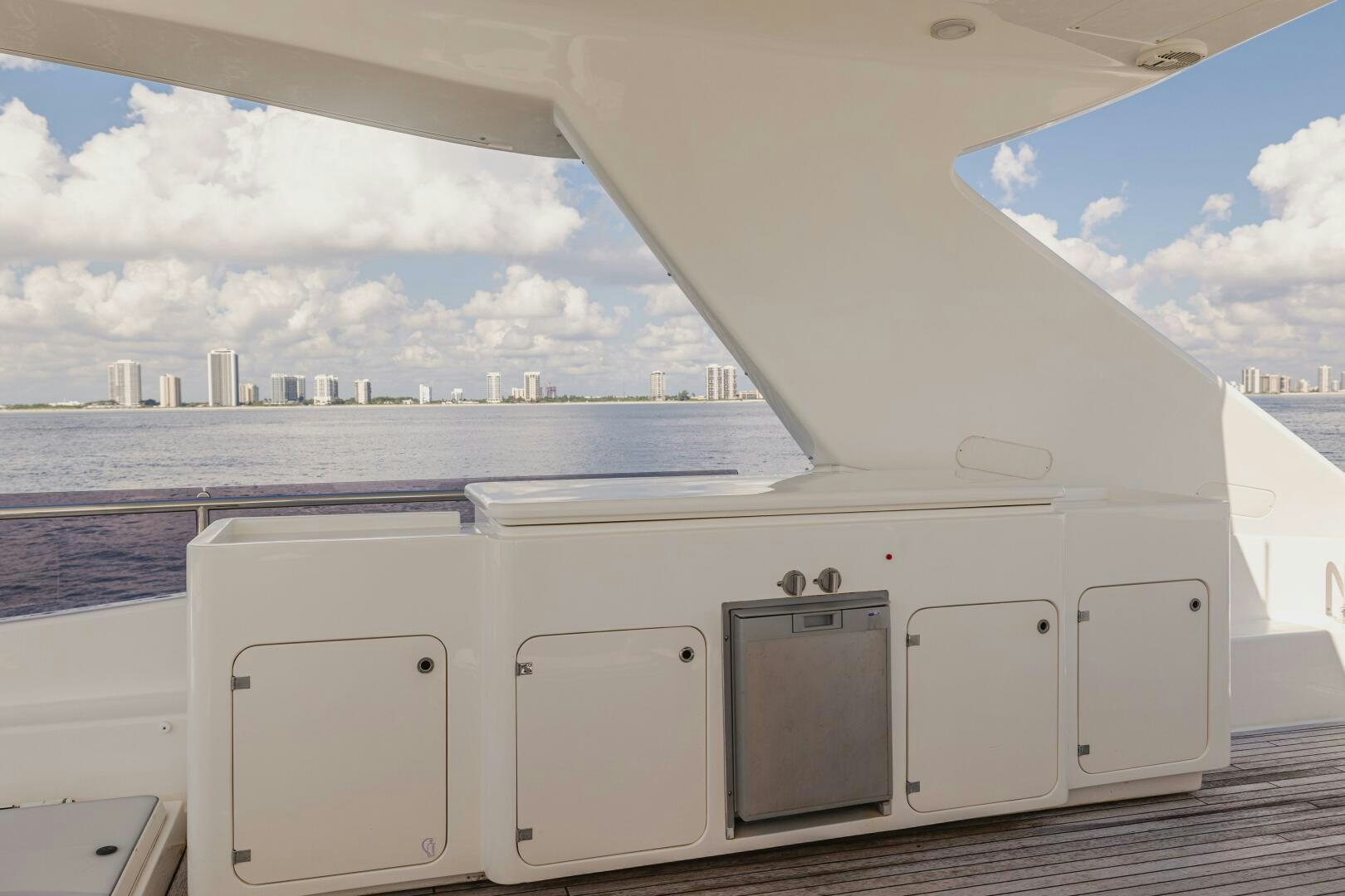 a white rectangular object with a window aboard CRYSTAL PARROT Yacht for Sale