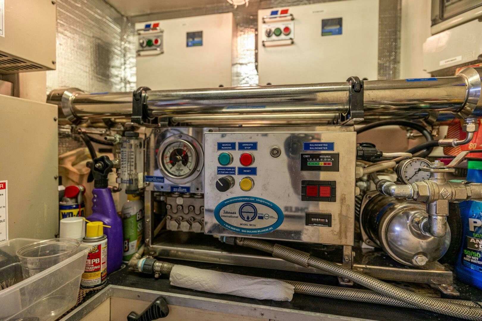 a machine with a large piece of paper on it aboard CRYSTAL PARROT Yacht for Sale