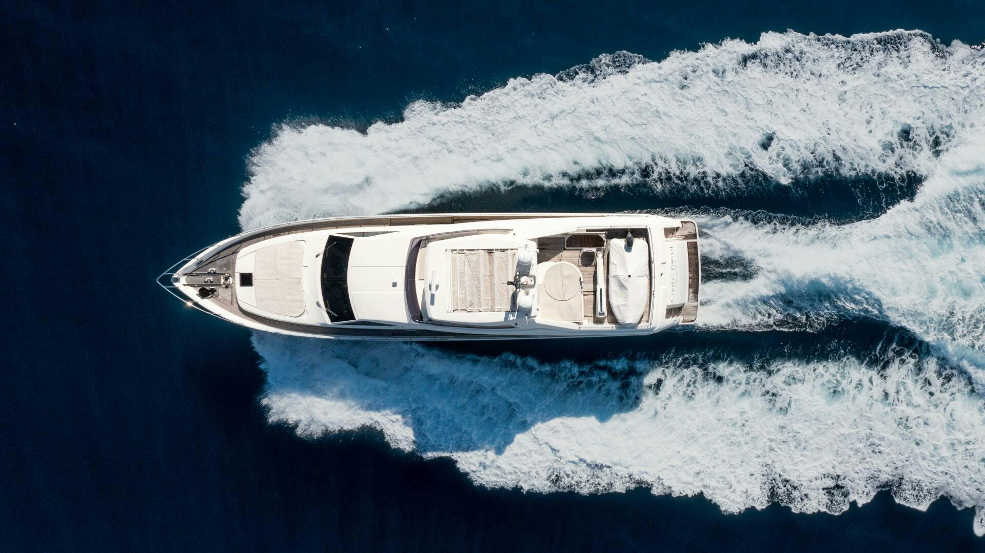 a space ship in space aboard CRYSTAL PARROT Yacht for Sale