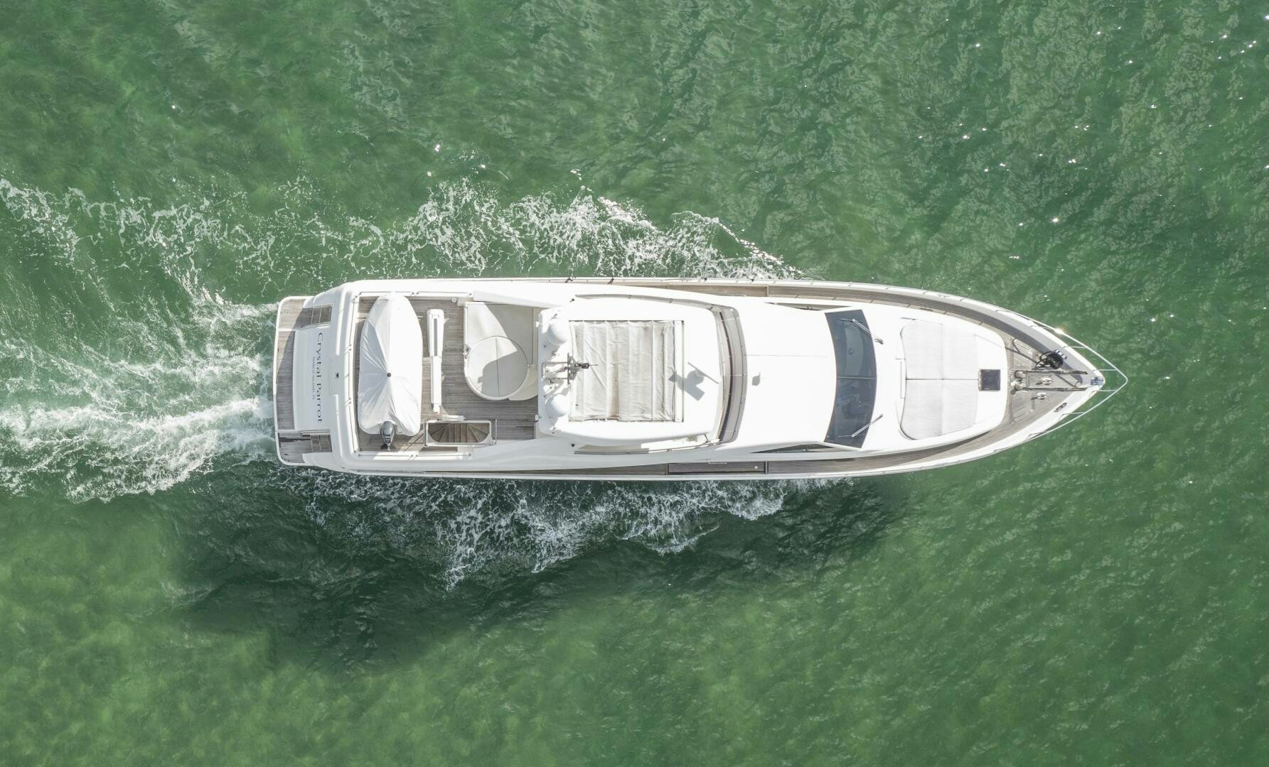 a car with a broken front end aboard CRYSTAL PARROT Yacht for Sale