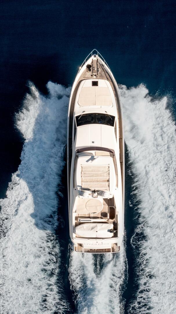 a space shuttle in the sky aboard CRYSTAL PARROT Yacht for Sale