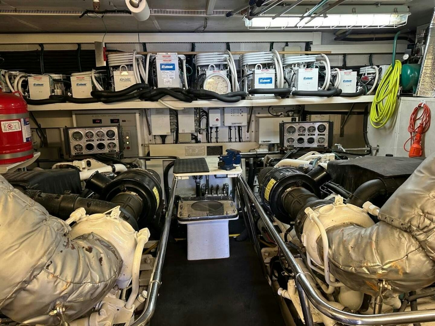 a room full of machinery aboard MOJITO Yacht for Sale