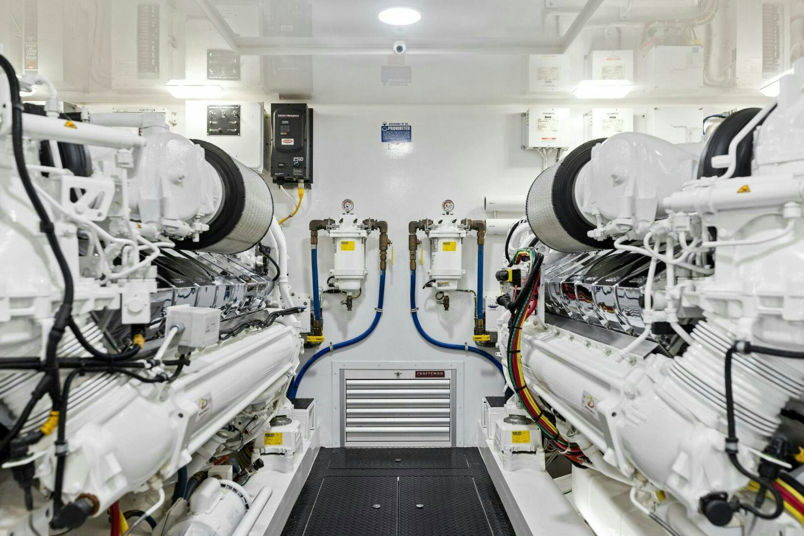 a room with machinery aboard WHISKEY PAPA Yacht for Sale