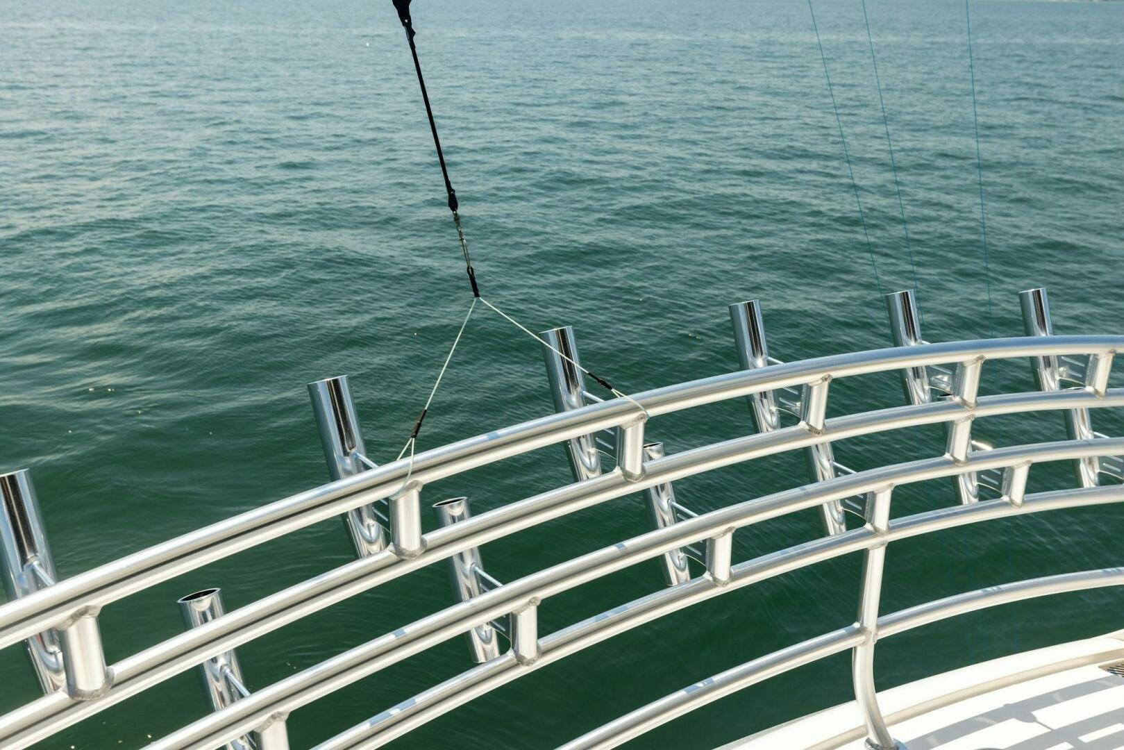 a railing over the water aboard WHISKEY PAPA Yacht for Sale