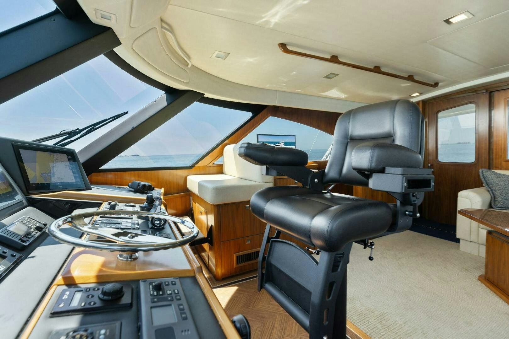 a room with a desk and a chair aboard WHISKEY PAPA Yacht for Sale