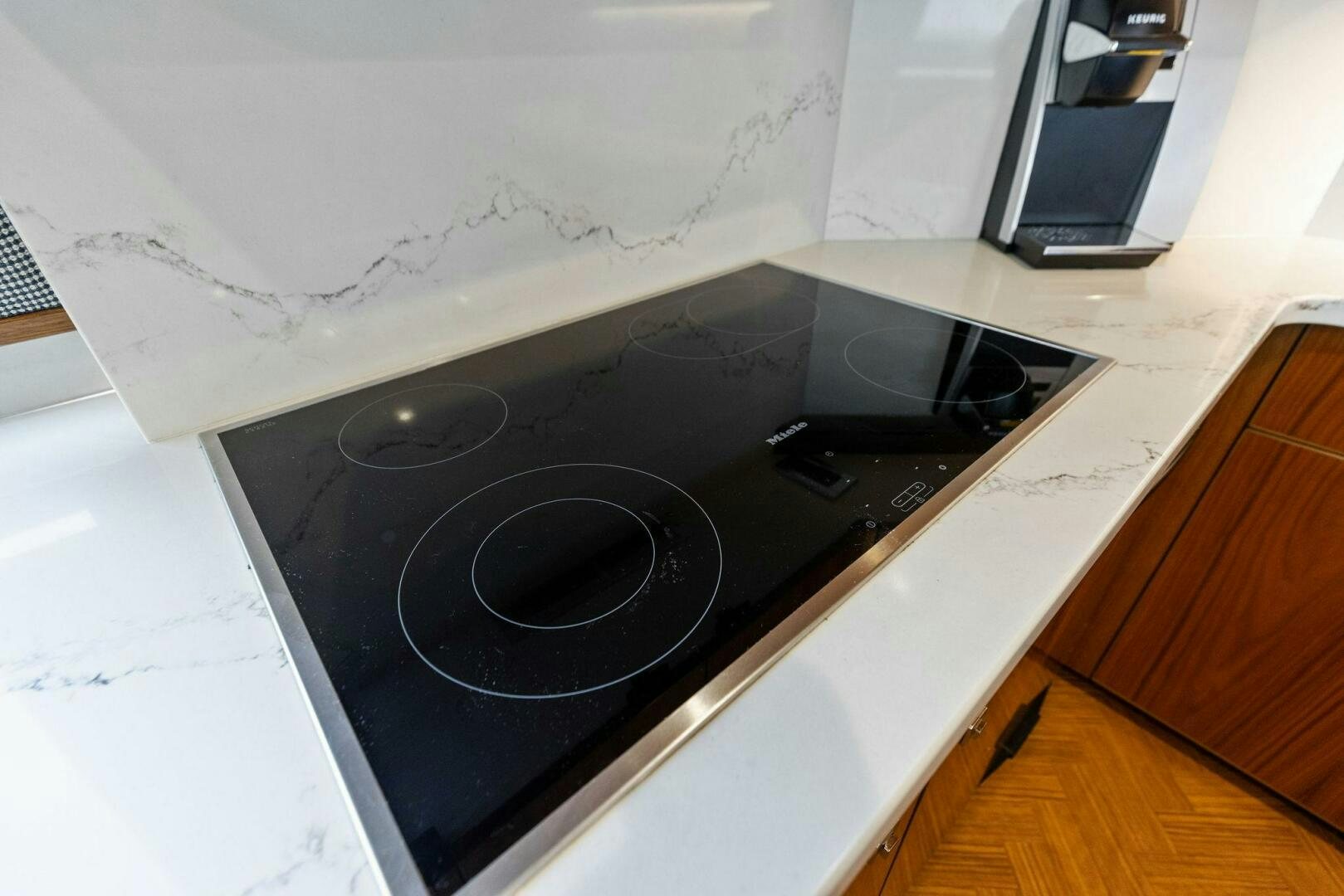 a white and black stove aboard WHISKEY PAPA Yacht for Sale