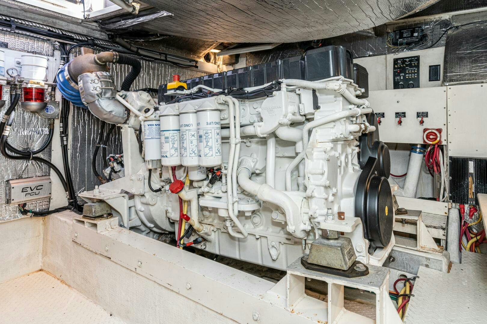 a large machine with many wires aboard MYSTIQUE Yacht for Sale