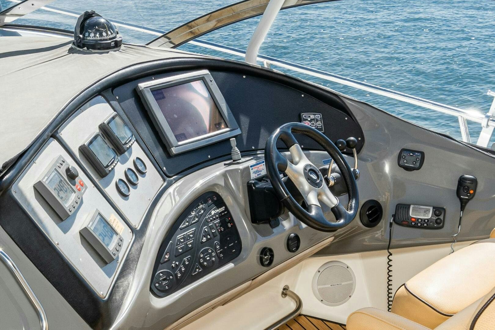 the cockpit of a boat aboard MYSTIQUE Yacht for Sale
