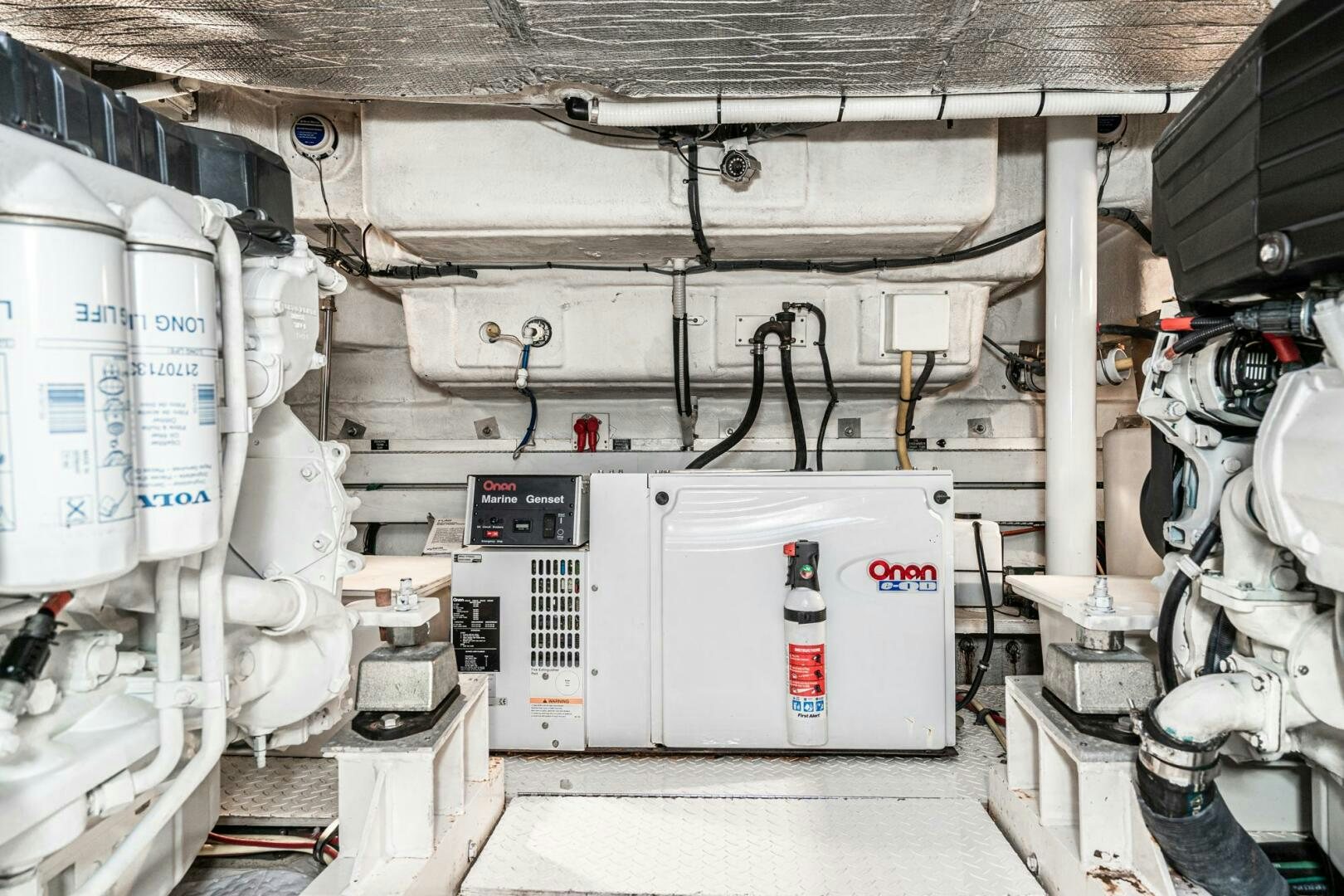 a room with machinery aboard MYSTIQUE Yacht for Sale