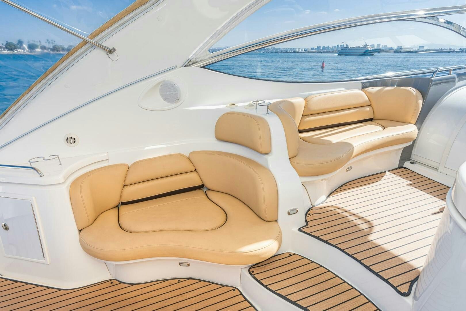 the inside of a boat aboard MYSTIQUE Yacht for Sale