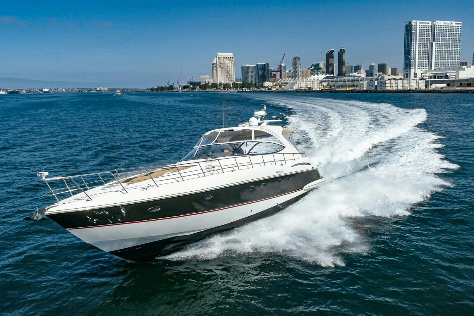 a boat on the water aboard MYSTIQUE Yacht for Sale
