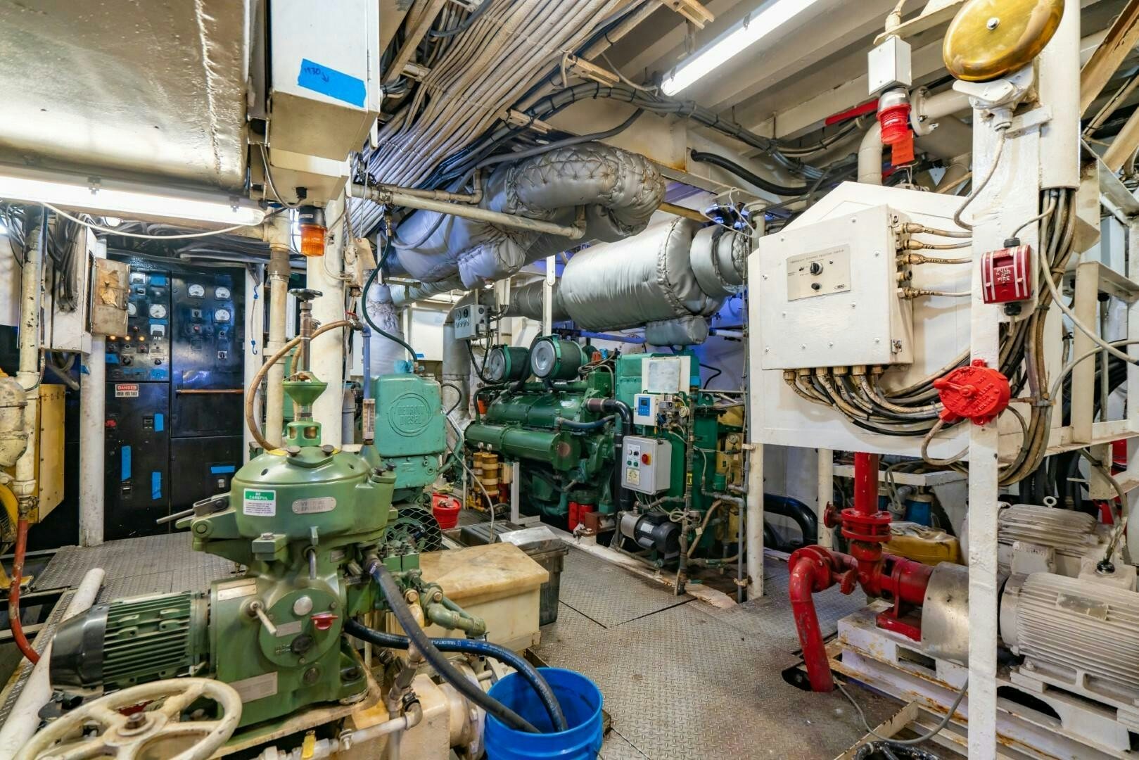 a room with machinery and tools aboard PACIFIC PROVIDER Yacht for Sale
