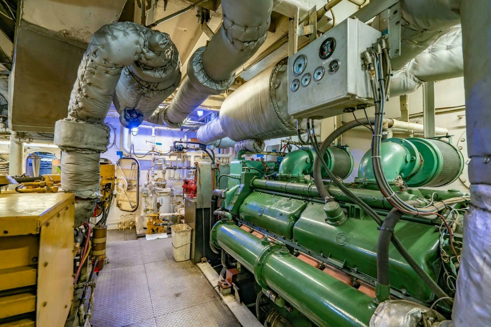 a large room with machinery aboard PACIFIC PROVIDER Yacht for Sale