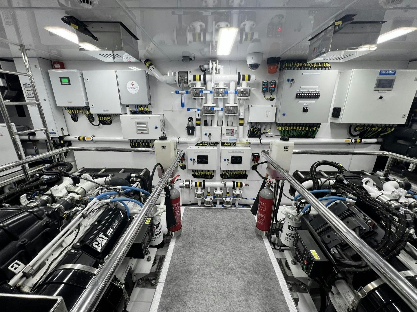 a room with machines and machinery aboard ROMEO FOXTROT Yacht for Sale