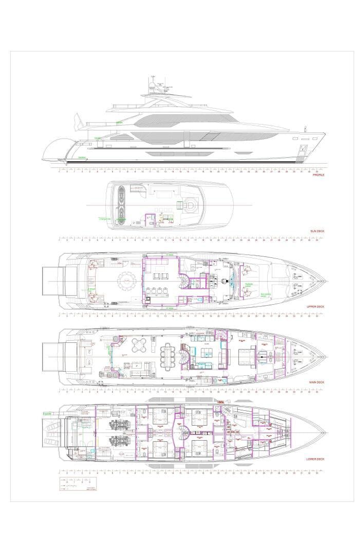 diagram aboard ROMEO FOXTROT Yacht for Sale