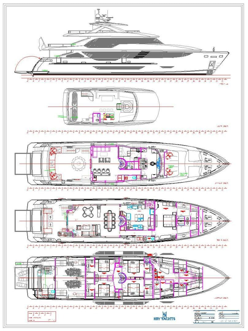 diagram aboard ROMEO FOXTROT Yacht for Sale