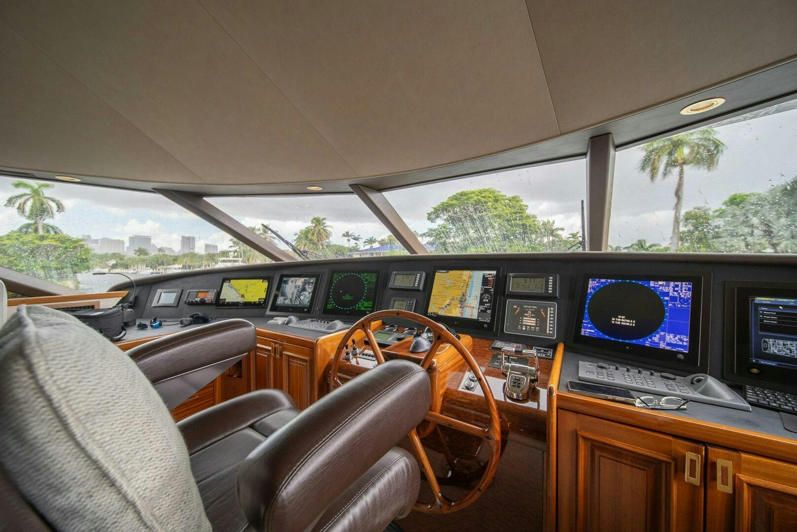 inside of a car aboard JEANNIETINI NAME RESERVED Yacht for Sale
