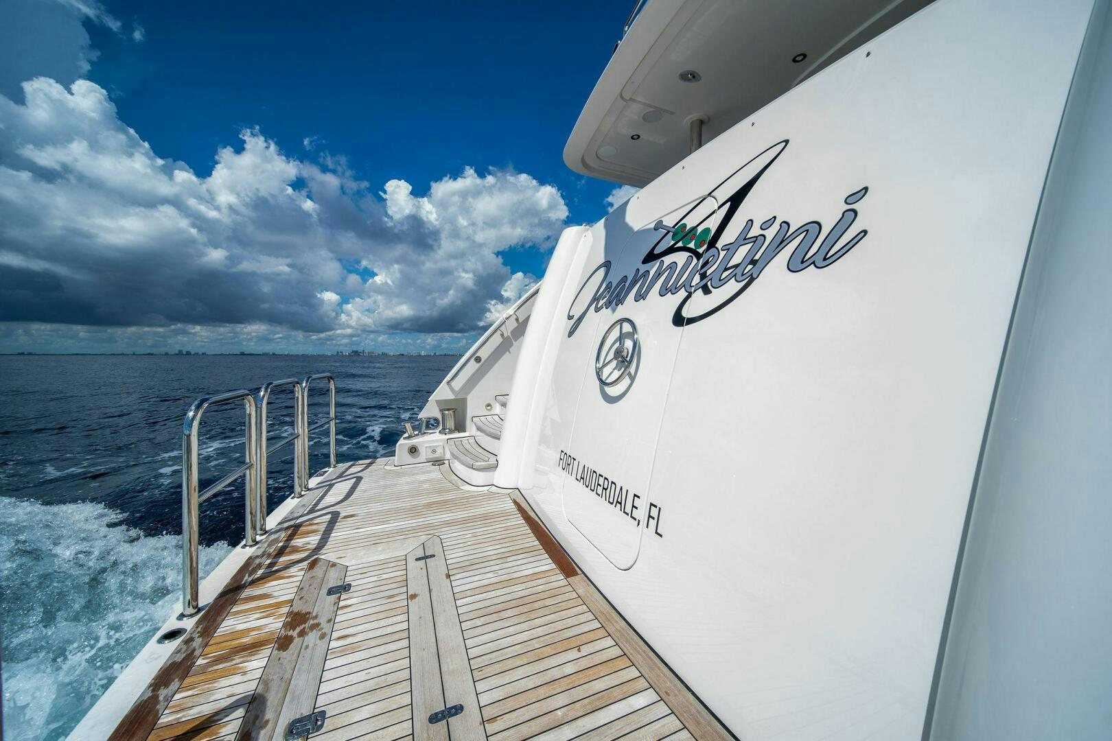 a boat on the water aboard JEANNIETINI NAME RESERVED Yacht for Sale