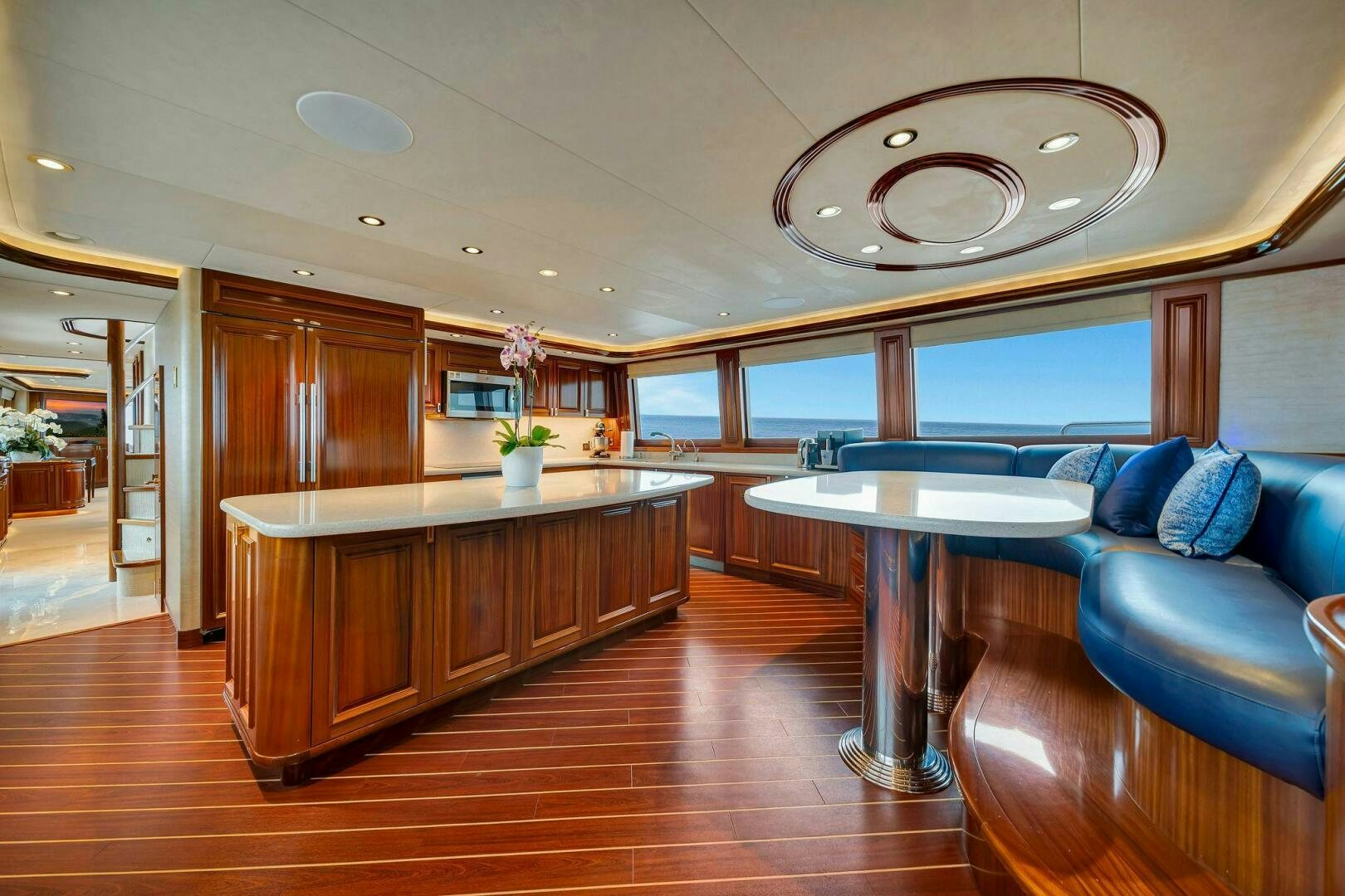 a kitchen and living room aboard JEANNIETINI NAME RESERVED Yacht for Sale