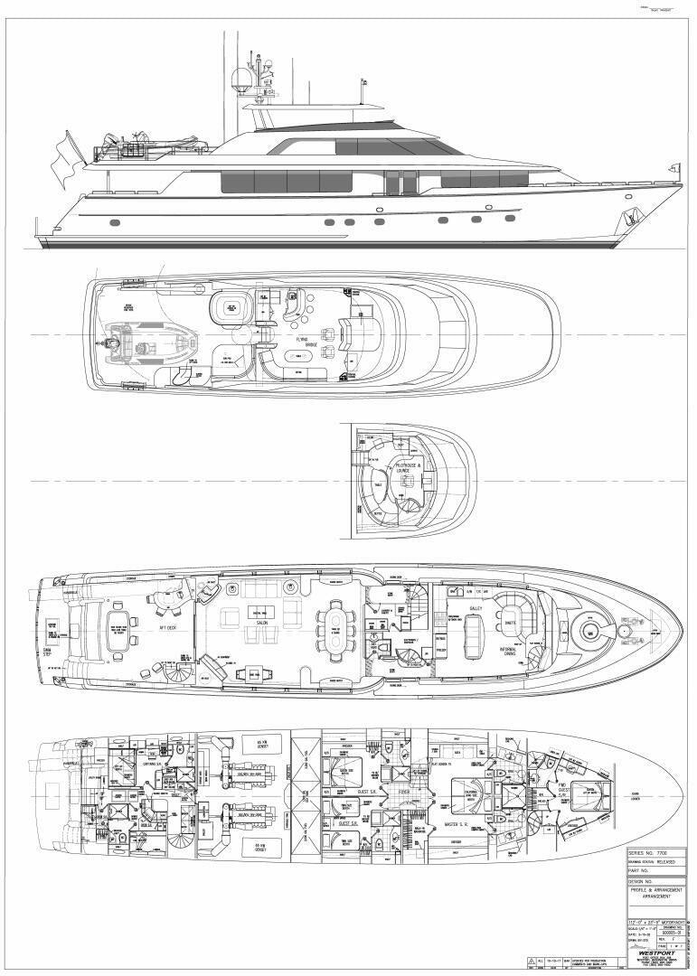 diagram, engineering drawing aboard JEANNIETINI NAME RESERVED Yacht for Sale