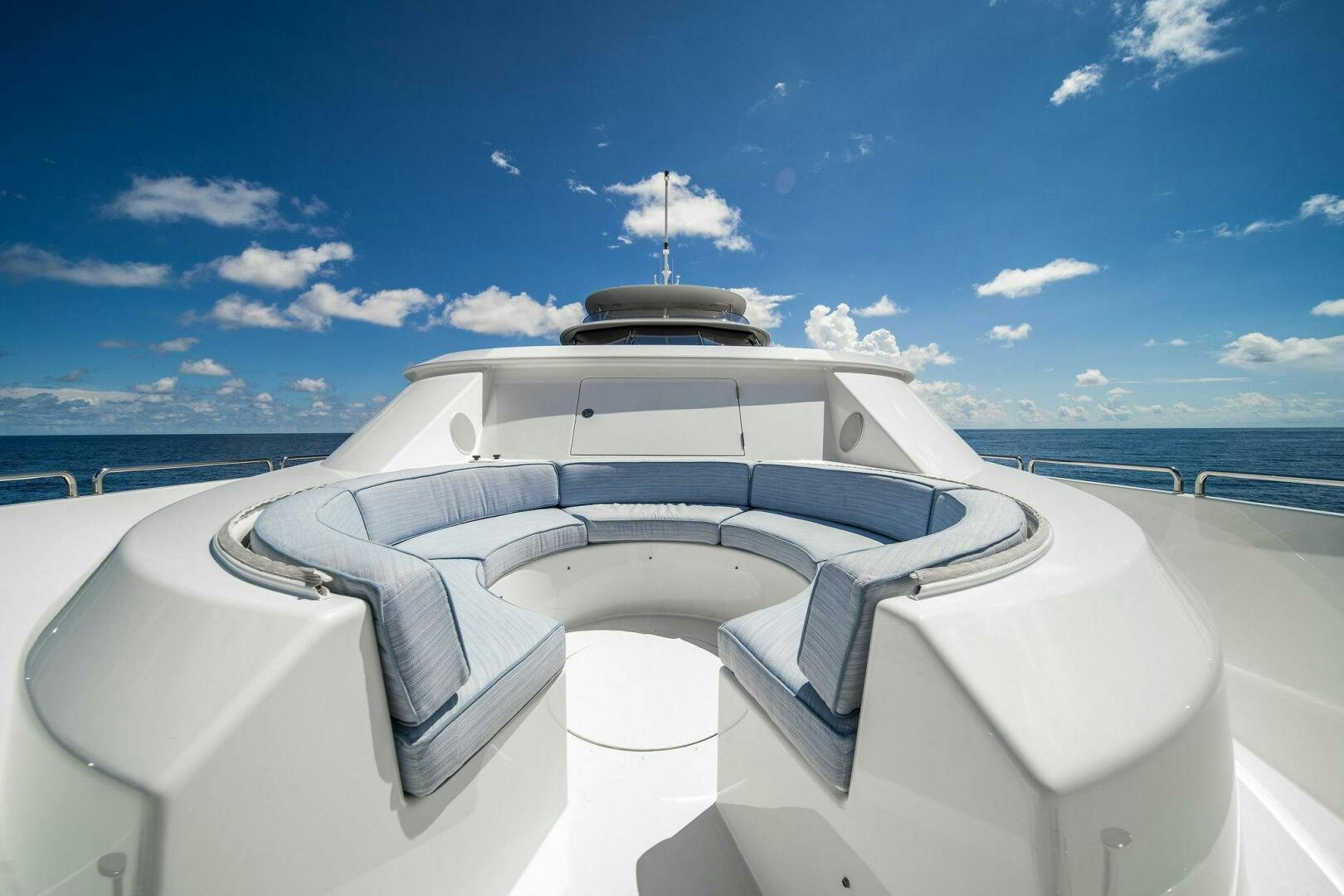 a white car with a roof aboard JEANNIETINI NAME RESERVED Yacht for Sale