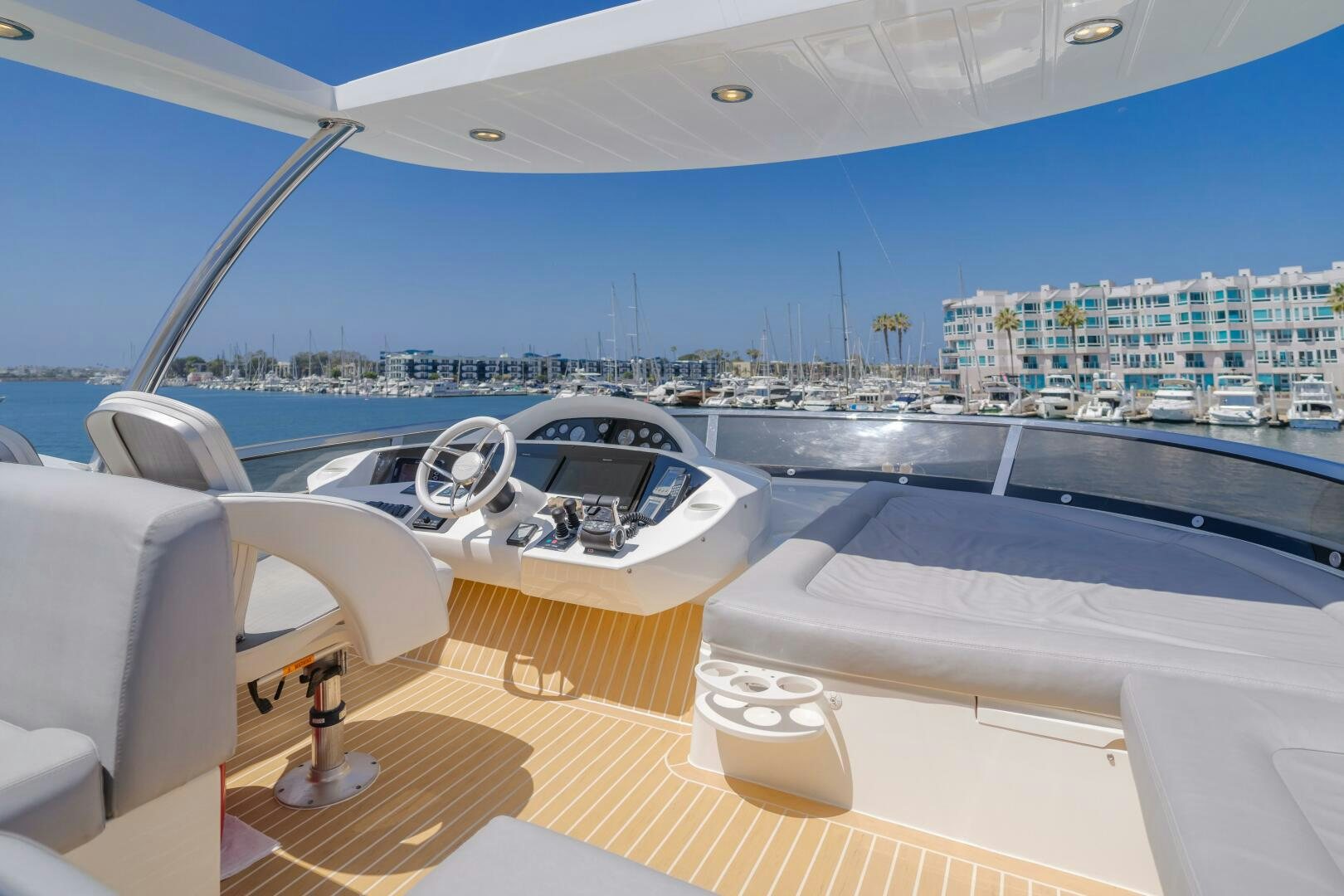 a boat on a deck aboard INDECENT PROPOSAL IV Yacht for Sale