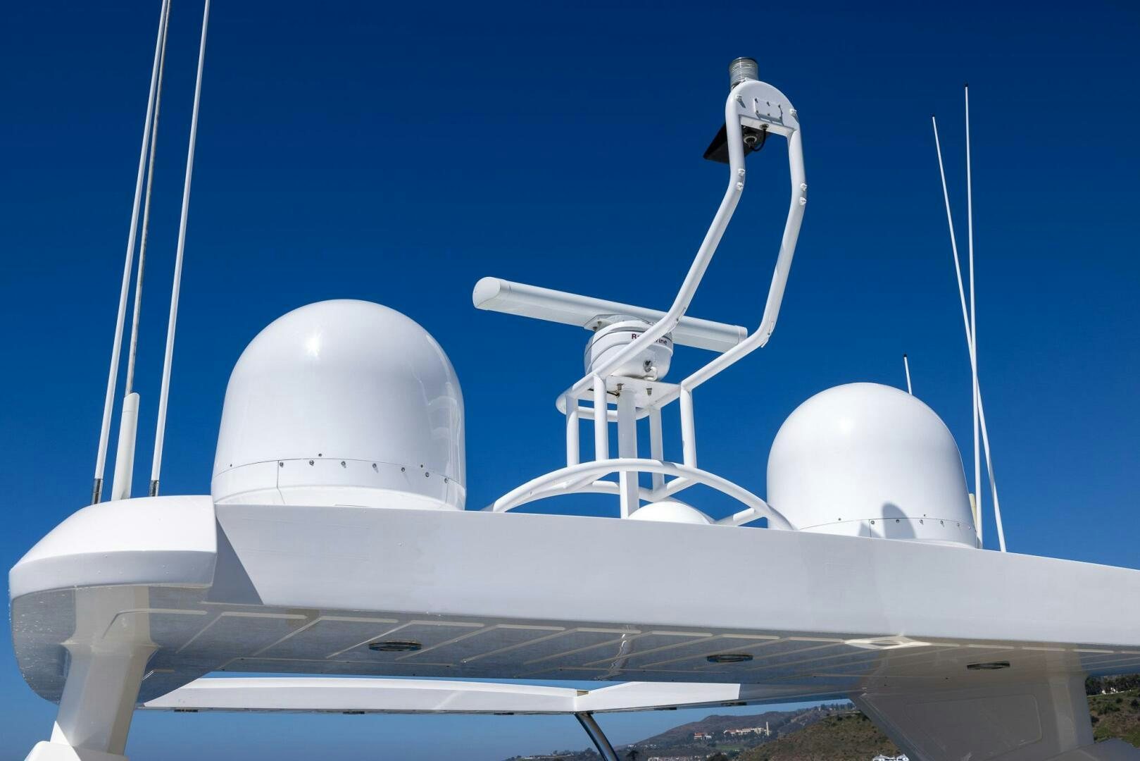 a space shuttle on a launch pad aboard INDECENT PROPOSAL IV Yacht for Sale