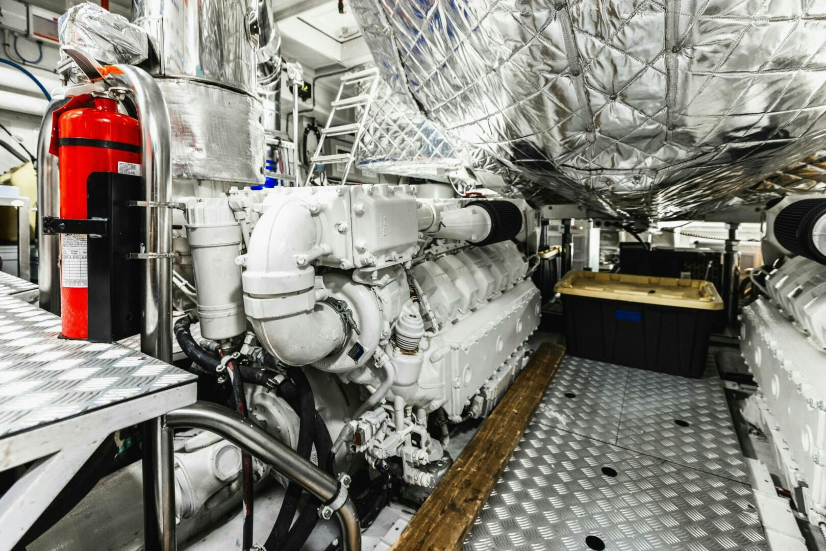 a large machine in a factory aboard MAJESTIC MOMENTS Yacht for Sale