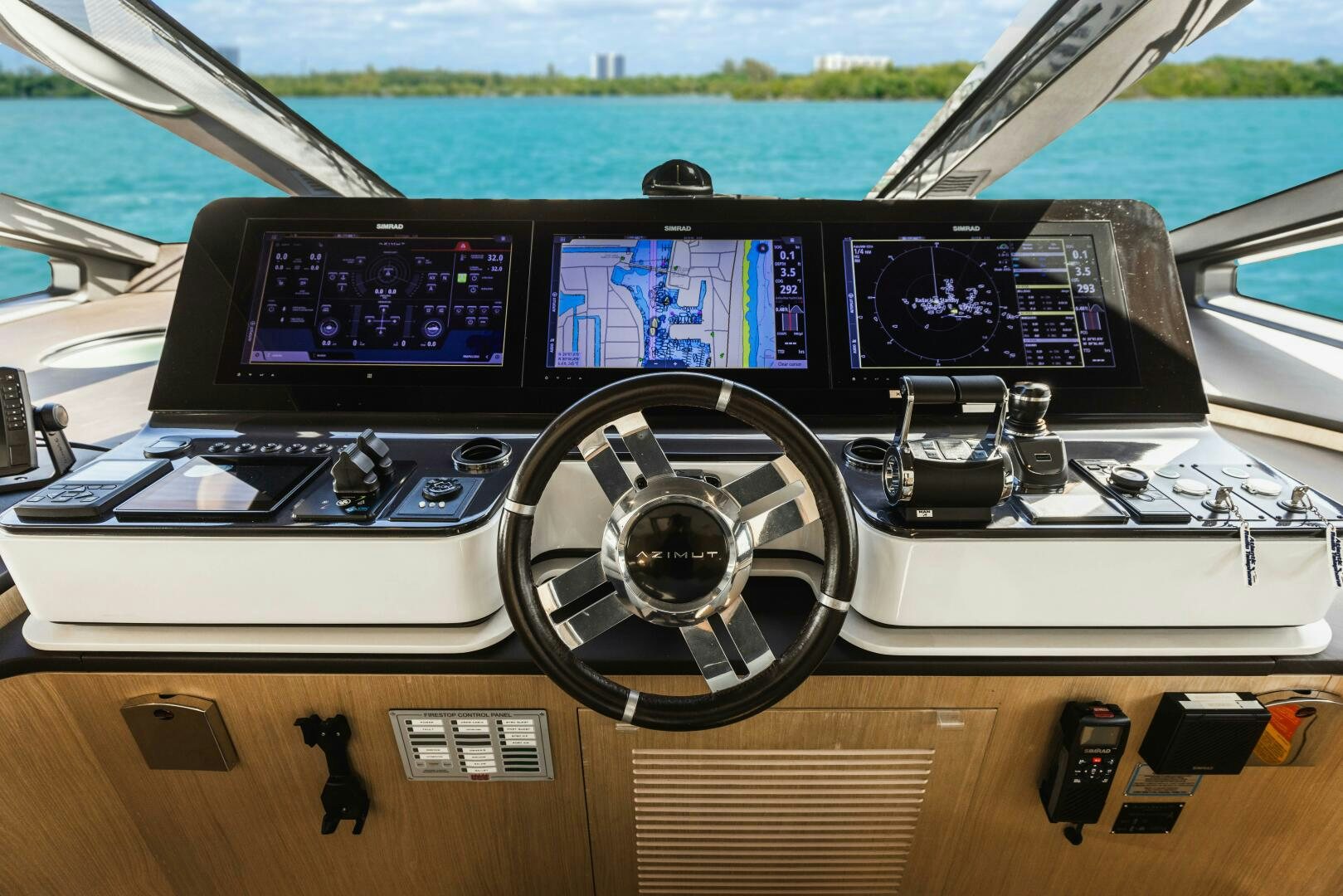 the inside of a car aboard MAJESTIC MOMENTS Yacht for Sale