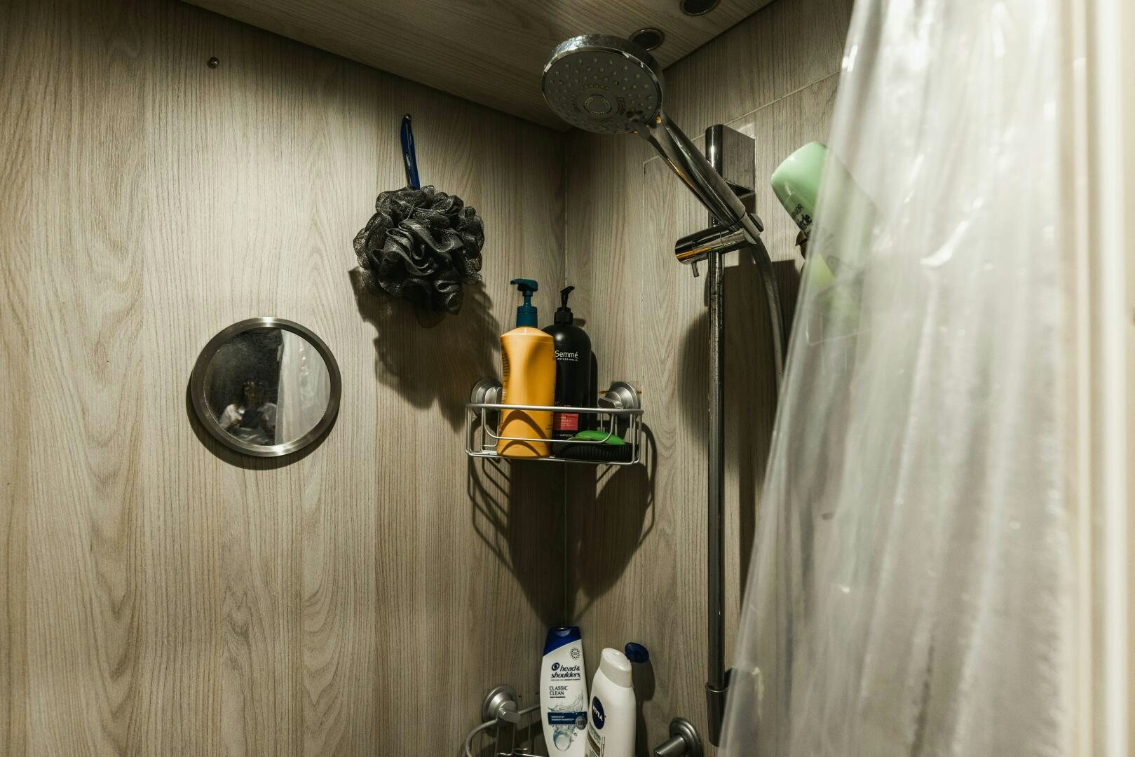 a shower with a monkey head aboard MAJESTIC MOMENTS Yacht for Sale