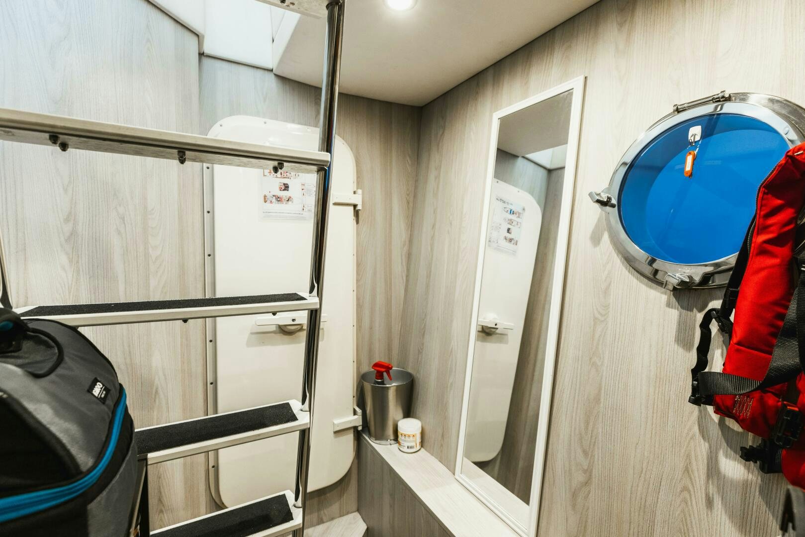 a bathroom with a toilet and a sink aboard MAJESTIC MOMENTS Yacht for Sale