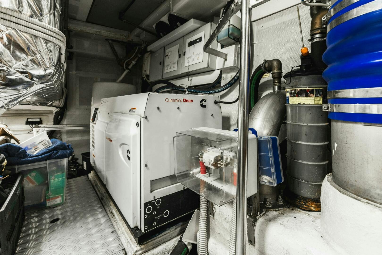 a large machine in a room aboard MAJESTIC MOMENTS Yacht for Sale